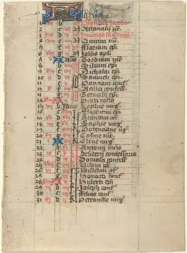Page from a Book of Hours, by French 15th Century