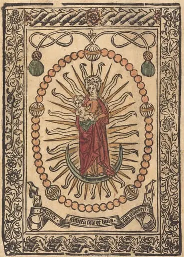 The Madonna and Child in a Rosary, by French 15th Century