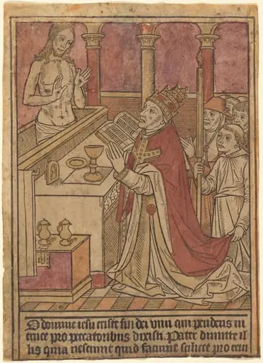 The Mass of Saint Gregory [recto], by French 15th Century