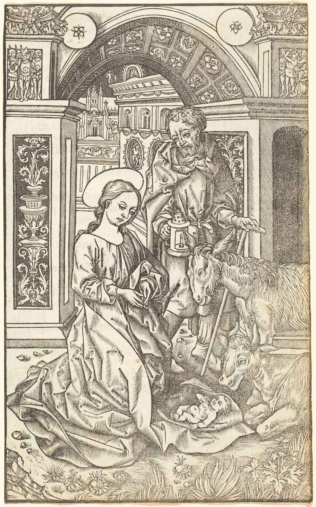 The Nativity, by French 15th Century, ink, 1500
