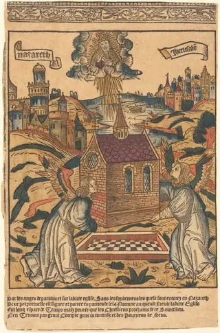 The Transportation of the Holy House of Loreto, by French 15th Century, 1494