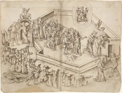 Allegory of the Life of a Scholar in a Rich Household [fol. 3 verso / 4 recto], by French 16th Century