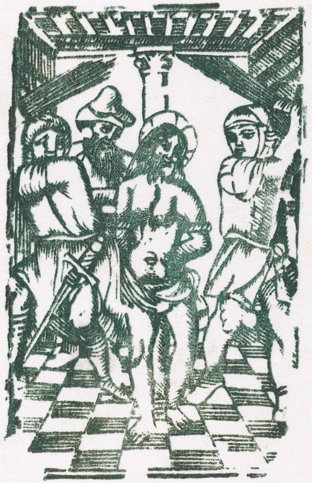 The Flagellation, by French 16th Century, ink, 1550