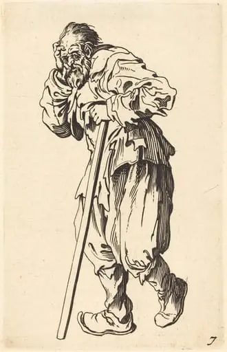 Beggar with a Stick, by French 17th Century