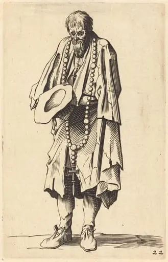 Beggar with Rosary, by French 17th Century