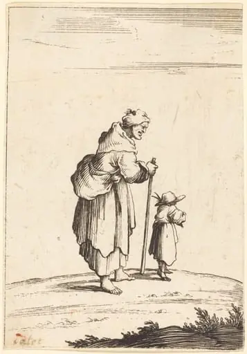 Beggar Woman and Child, by French 17th Century