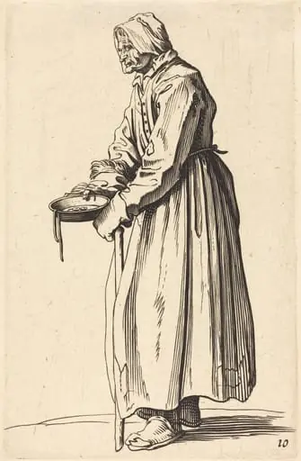 Beggar Woman with Pan, by French 17th Century