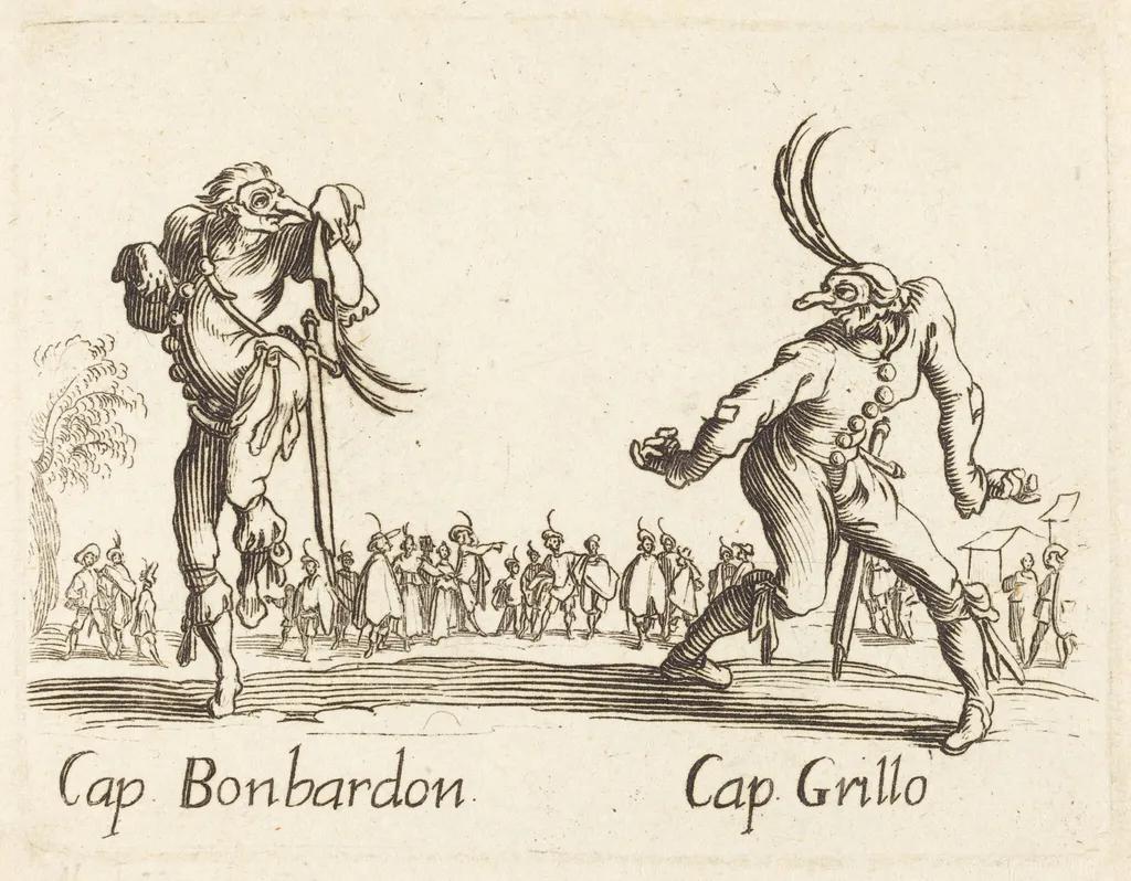 Cap. Bonbardon and Cap. Grillo, by French 17th Century, ink, 1622