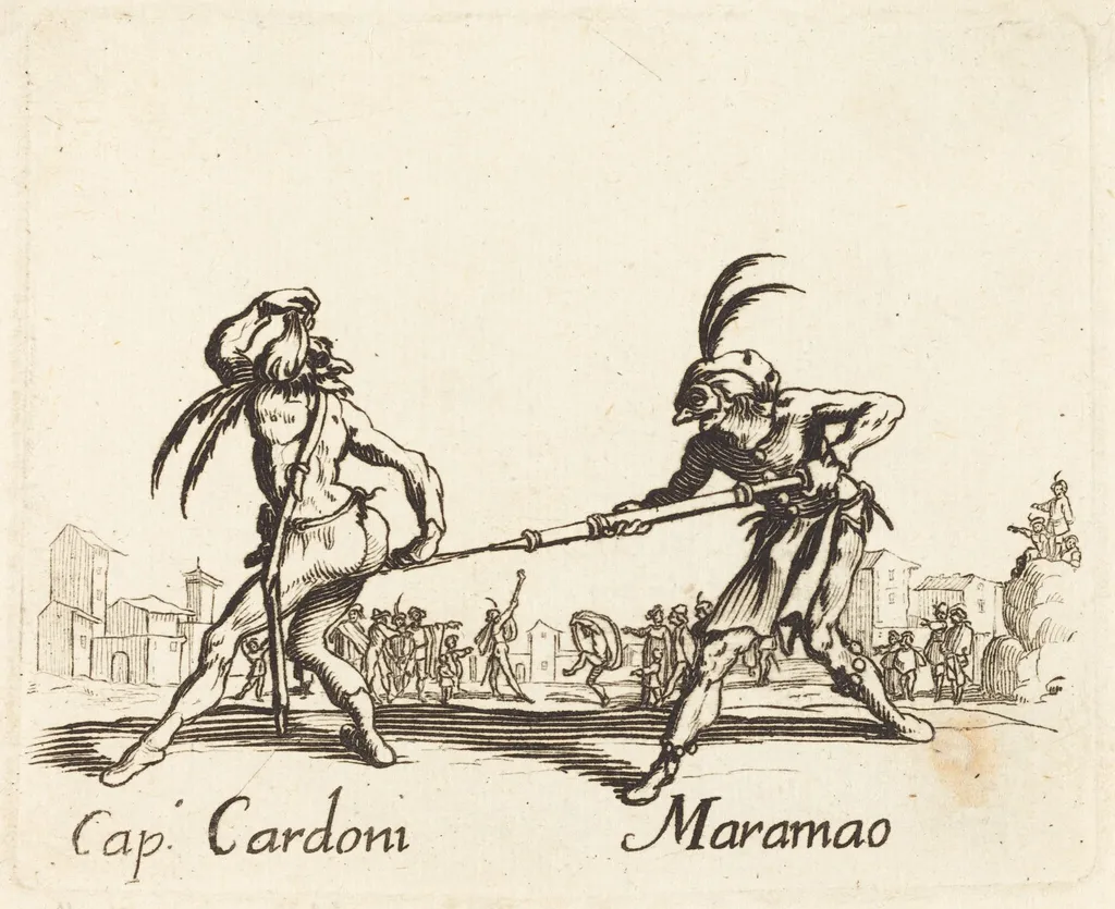 Cap. Cardoni and Maramao, by French 17th Century, ink, 1622