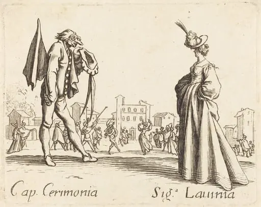 Cap. Cerimonia and Siga. Lavinia, by French 17th Century