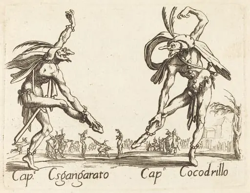 Cap. Esgangarato and Cap. Cocodrillo, by French 17th Century