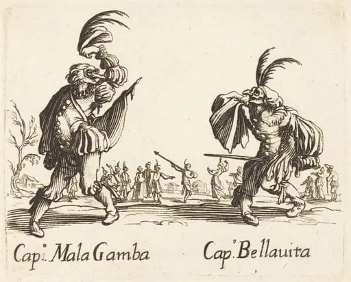 Cap. Mala Gamba and Cap. Bellavita, by French 17th Century