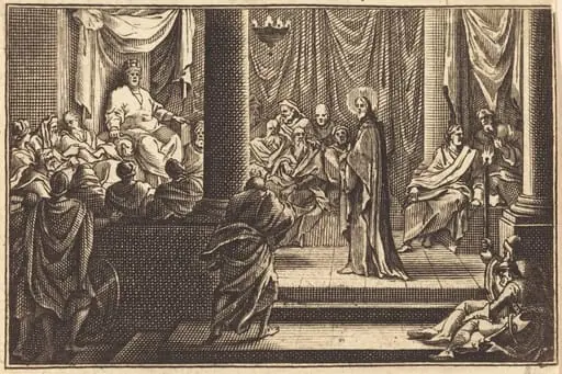 Christ before Caiaphas, by French 17th Century