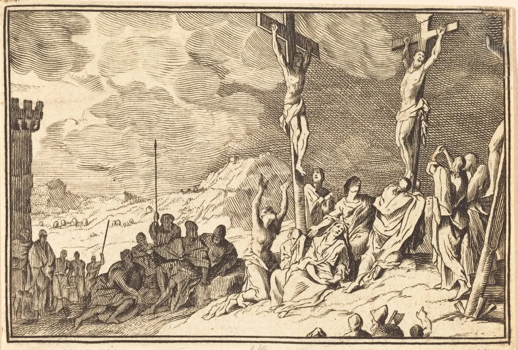 Christ Dying on the Cross, by French 17th Century, ink, 1650