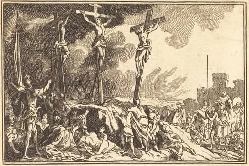 Christ on the Cross between the Two Thieves, by French 17th Century