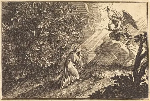 Christ Praying on the Mount of Olives, by French 17th Century