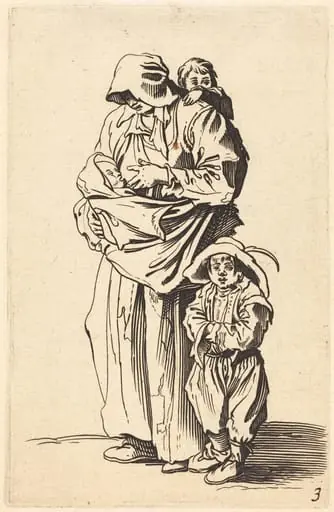 Mother and Three Children, by French 17th Century
