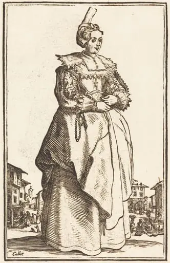 Noble Woman with a Small Hat, by French 17th Century