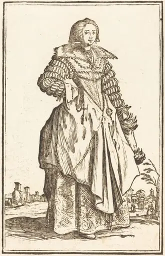 Noble Woman with Large Collar, by French 17th Century