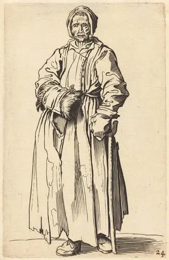 One-Eyed Woman, by French 17th Century