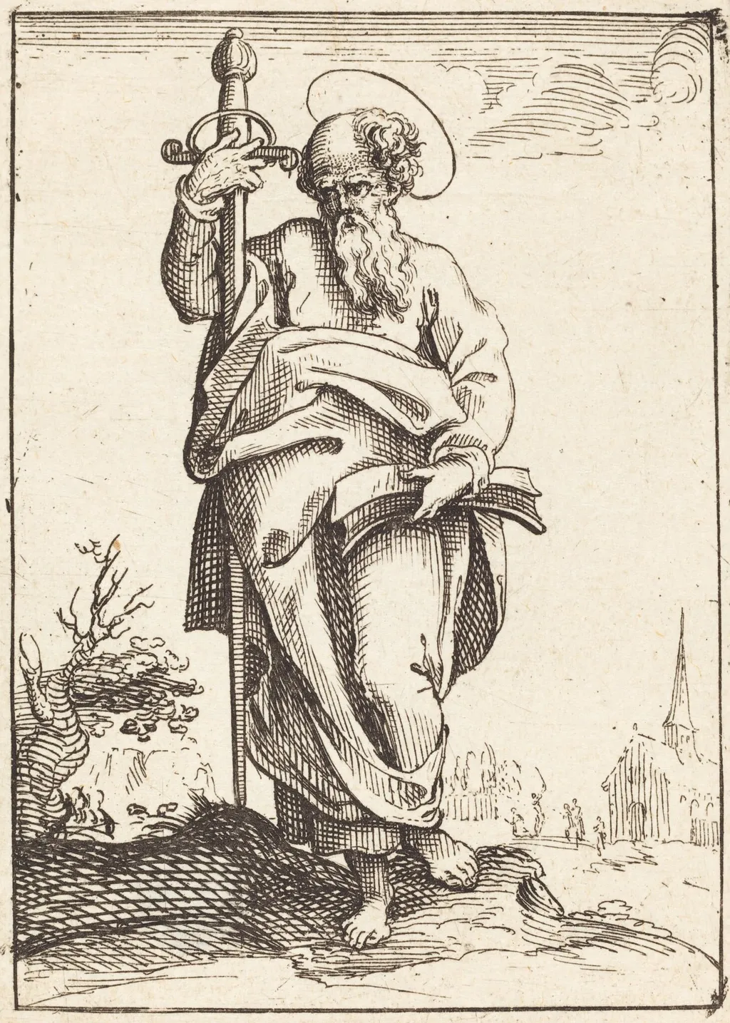 Saint Paul, by French 17th Century, ink, 1650