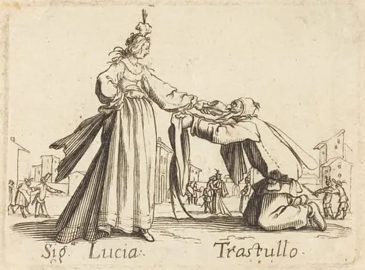 Signa. Lucia and Trastullo, by French 17th Century
