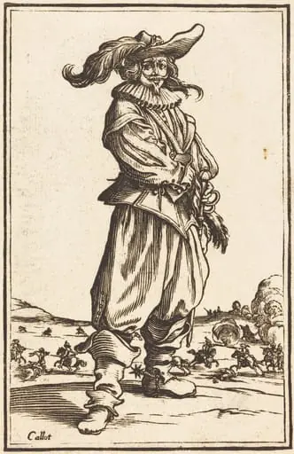 Soldier with Feathered Hat, by French 17th Century