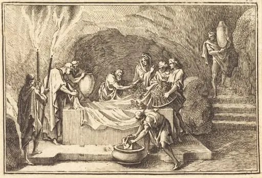 The Body of Christ being Covered with Flowersand Perfume, by French 17th Century