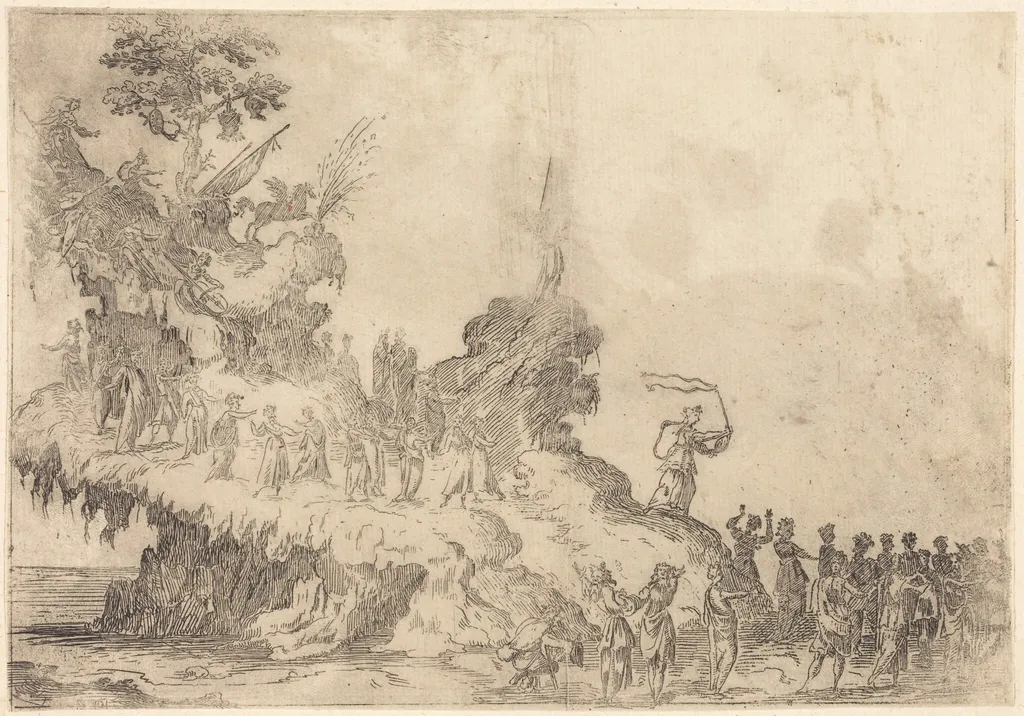 The Float of Mount Parnassus, by French 17th Century, ink, 1616