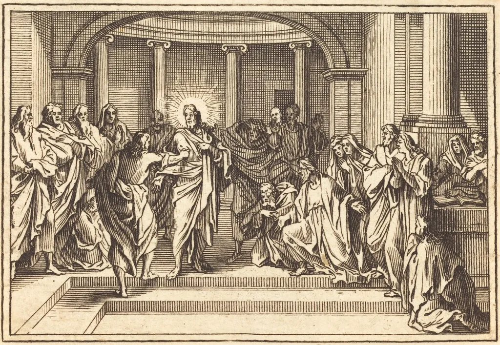 The Incredulity of Thomas, by French 17th Century, ink, 1650