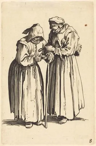 Two Beggar Women, by French 17th Century