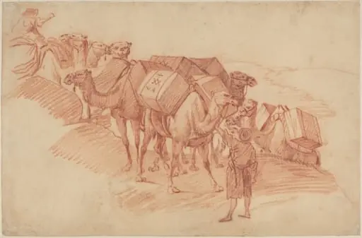 Camel Caravan, by French 18th Century
