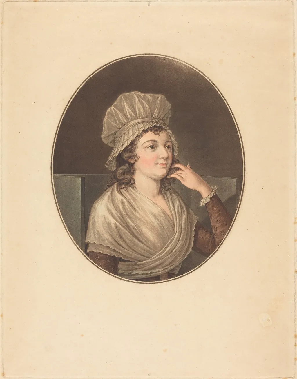 Charlotte Corday, by French 18th Century, paint, 1740