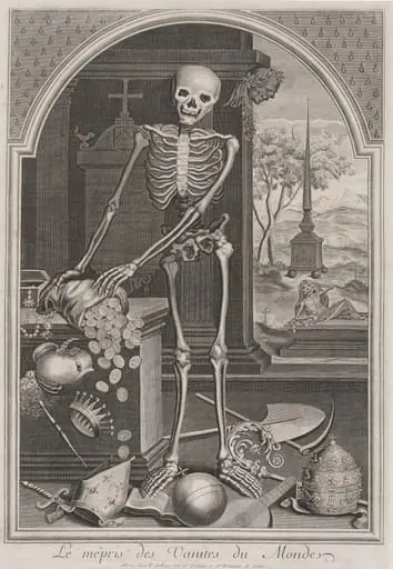 Death with Worldly Vanities, by French 18th Century
