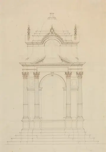 Design for a Baldaquin, by French 18th Century