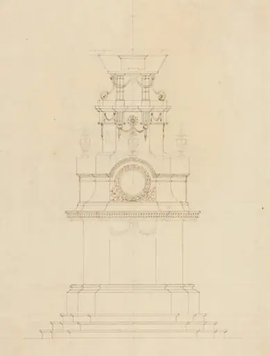 Design for a Catafalque, by French 18th Century