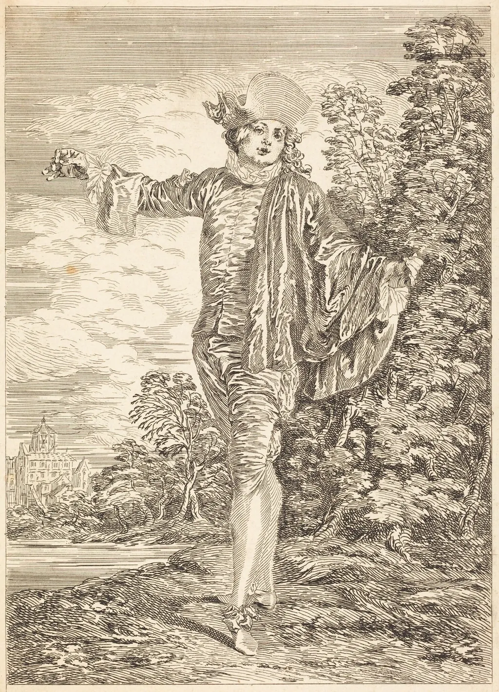 Indifferent (L'Indifférent), by French 18th Century, ink, 1730