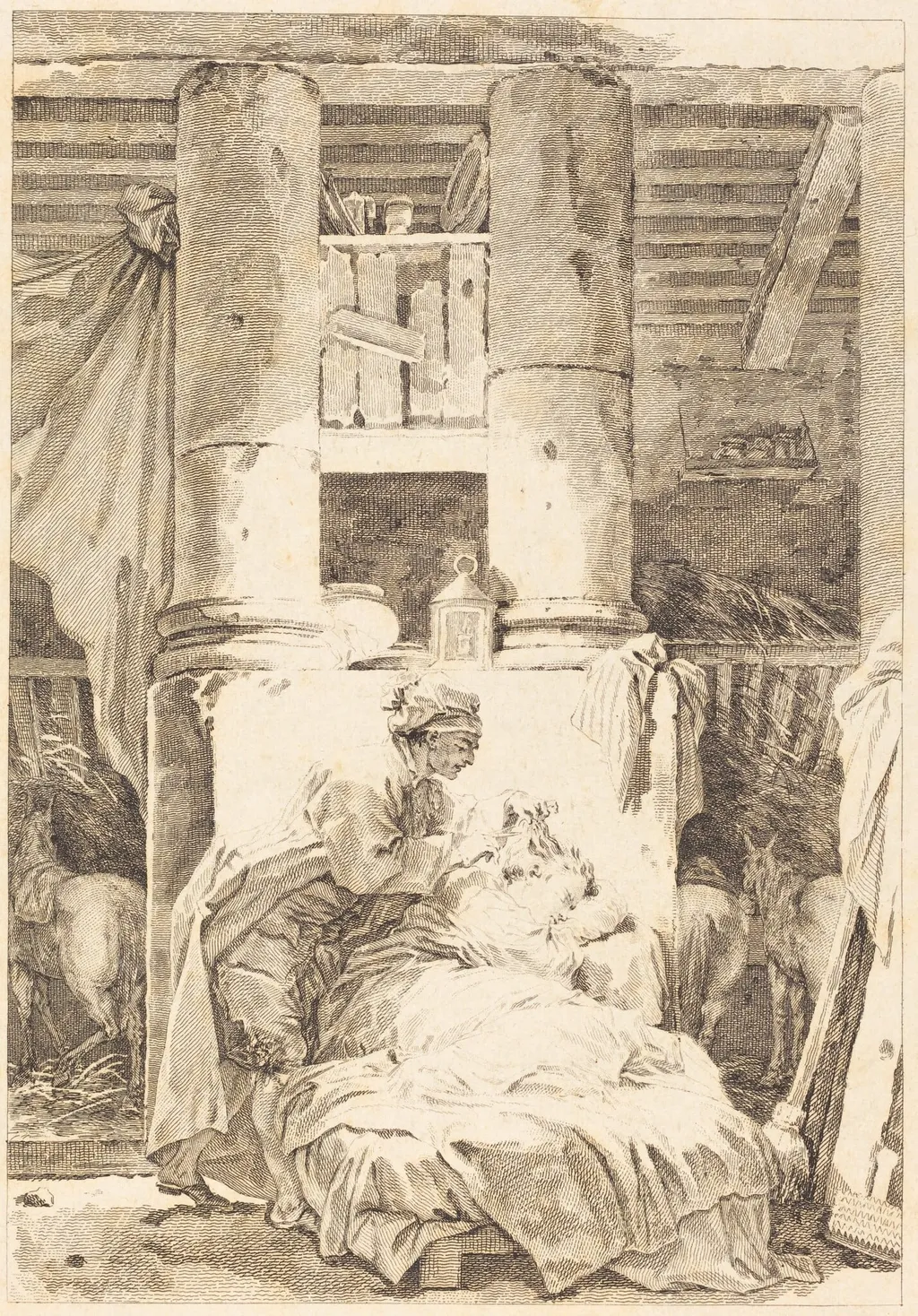 Le muletier, by French 18th Century, ink, 1750