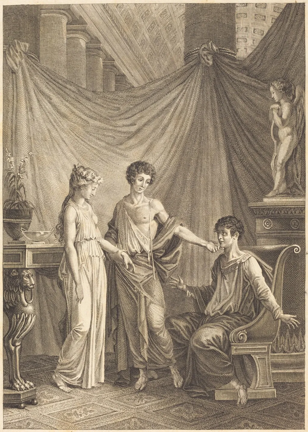 Les deux amis, by French 18th Century, ink, 1750