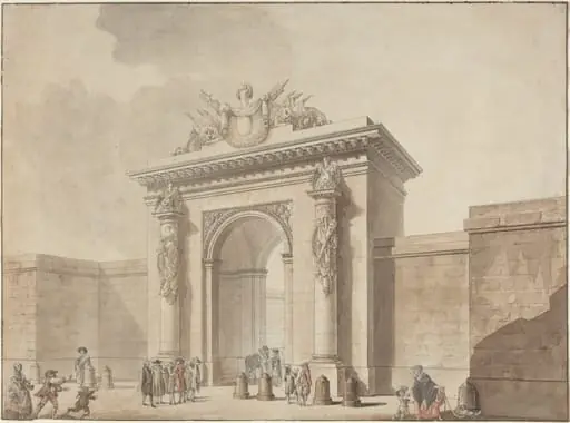 Portal of the Hôtel d'Uzès, rue Montmartre, Paris, by French 18th Century