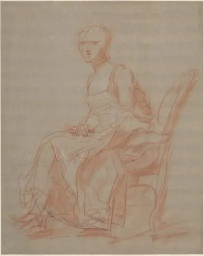 Seated Woman, by French 18th Century