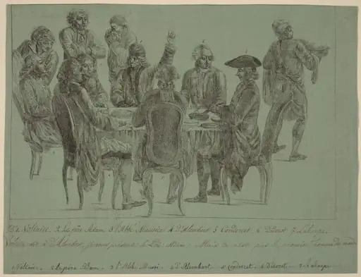 The Philosophers' Meal, by French 18th Century