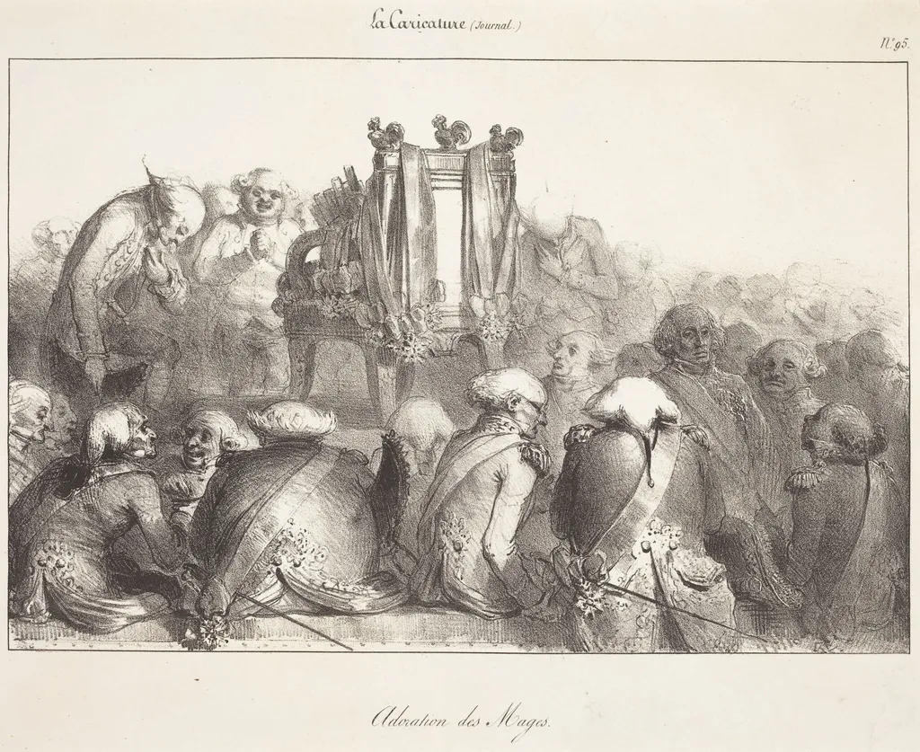 Adoration des Mages, by French 19th Century, ink, 1831