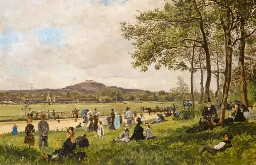 Race Course at Longchamps, by French 19th Century