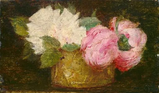 Roses in a Vase, by French 19th Century