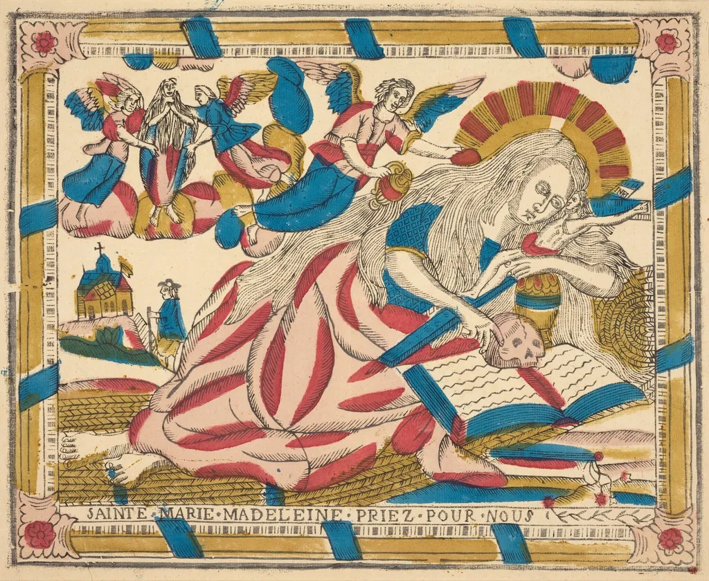 Saint Mary Magdalene Pray for Us, by French 19th Century, ink, 1820