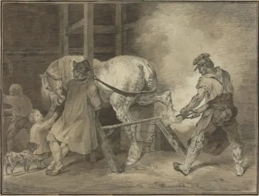 The Blacksmith's Shop, by French 19th Century