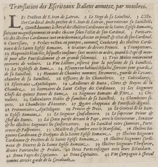 French captions to 'La Calvacatura con le sue Cerimonie'
