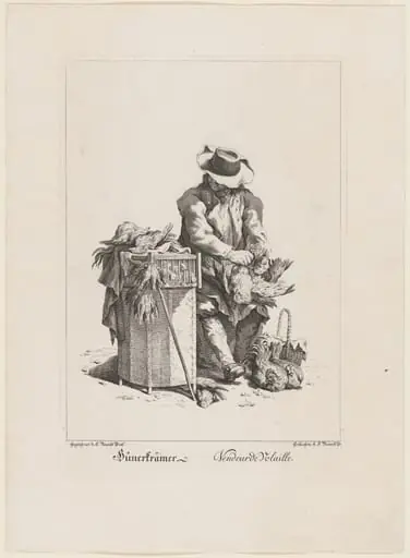Hünerträmer (Poultry Seller), by Friedrich August Brand