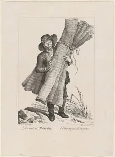 Schlawack mit Fohrdecken (Slavic Mat Seller), by Friedrich August Brand